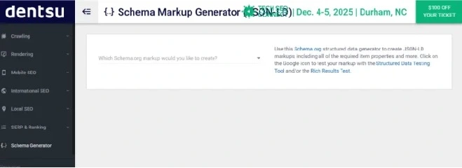 Free seo tool Dentsu’s Schema Markup Generator