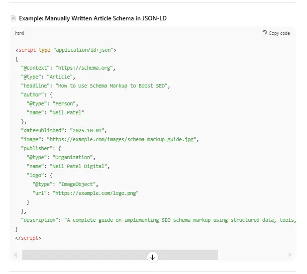 Chatgpt ai Generate schema free SEO Tools Islamabad