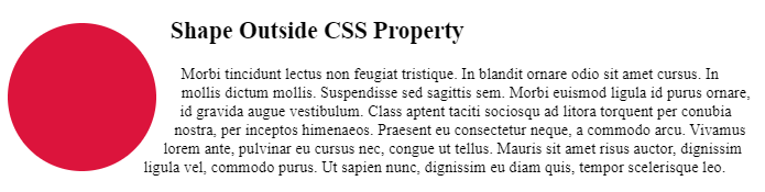 Shape outside CSS property