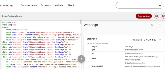 validate schema markup before using by free seo tool