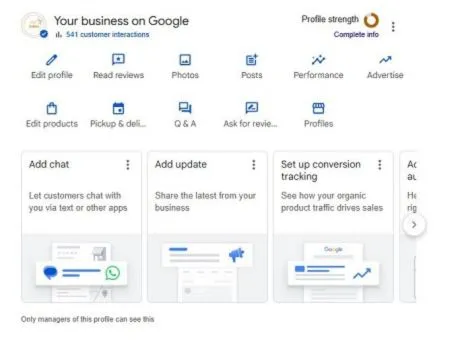 maintain setting up a Google My Business profile