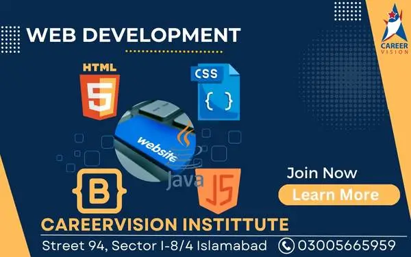 Course image banner of fullstack web development courses in Rawalpindi  Html css php my sql courses