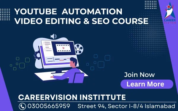 youtube video editing ai automation course islamabad rawalpindi pakistan